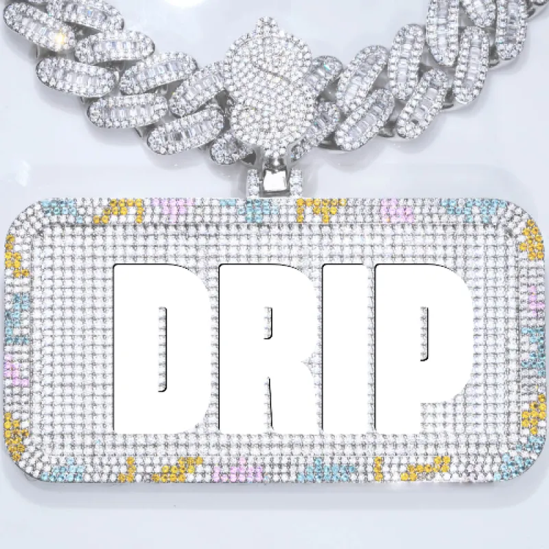 CUSTOM LETTER NECKLACE 3D COLORFUL SQUARE sold by The GUU Shop