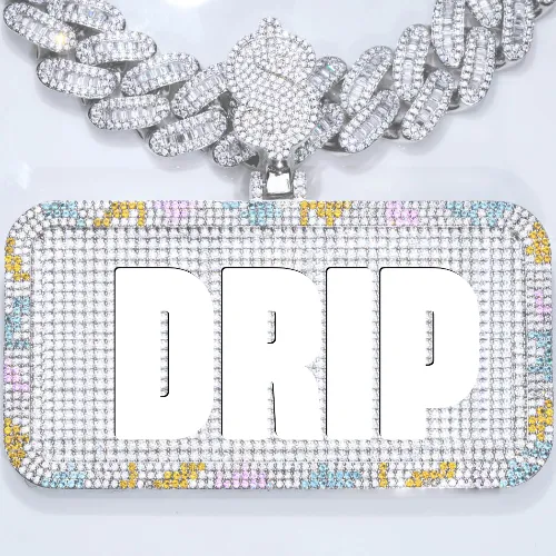 CUSTOM LETTER NECKLACE 3D COLORFUL SQUARE sold by The GUU Shop