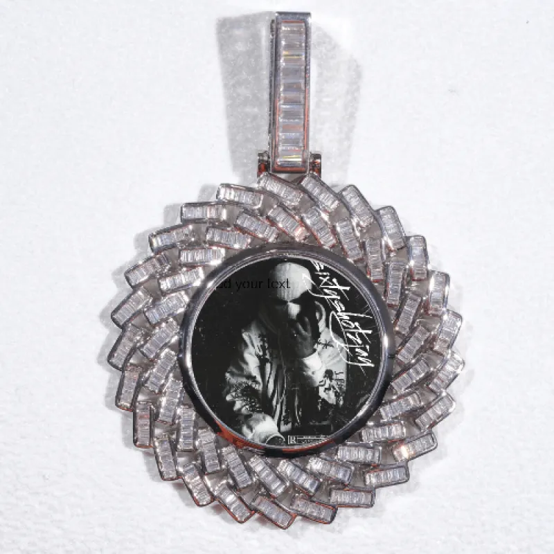 Large 3D Baguette Custom Picture Pendant sold by The GUU Shop