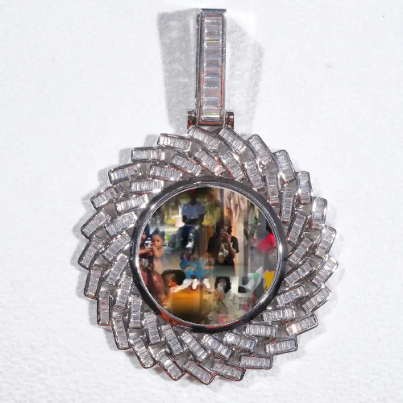 Large 3D Baguette Custom Picture Pendant sold by The GUU Shop