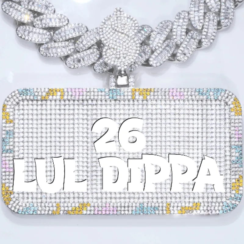 CUSTOM LETTER NECKLACE 3D COLORFUL SQUARE sold by The GUU Shop