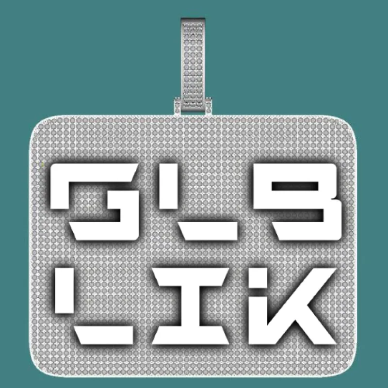 CUSTOM LETTER NECKLACE 3D BIG SQUARE sold by The GUU Shop