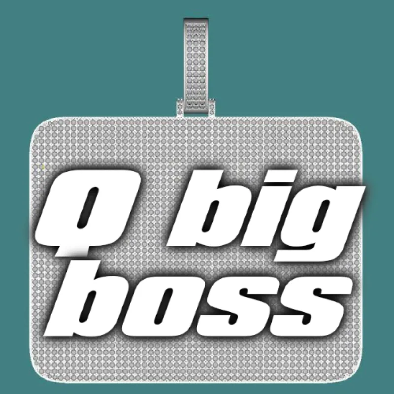 CUSTOM LETTER NECKLACE 3D BIG SQUARE sold by The GUU Shop