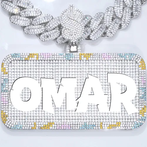 CUSTOM LETTER NECKLACE 3D COLORFUL SQUARE sold by The GUU Shop