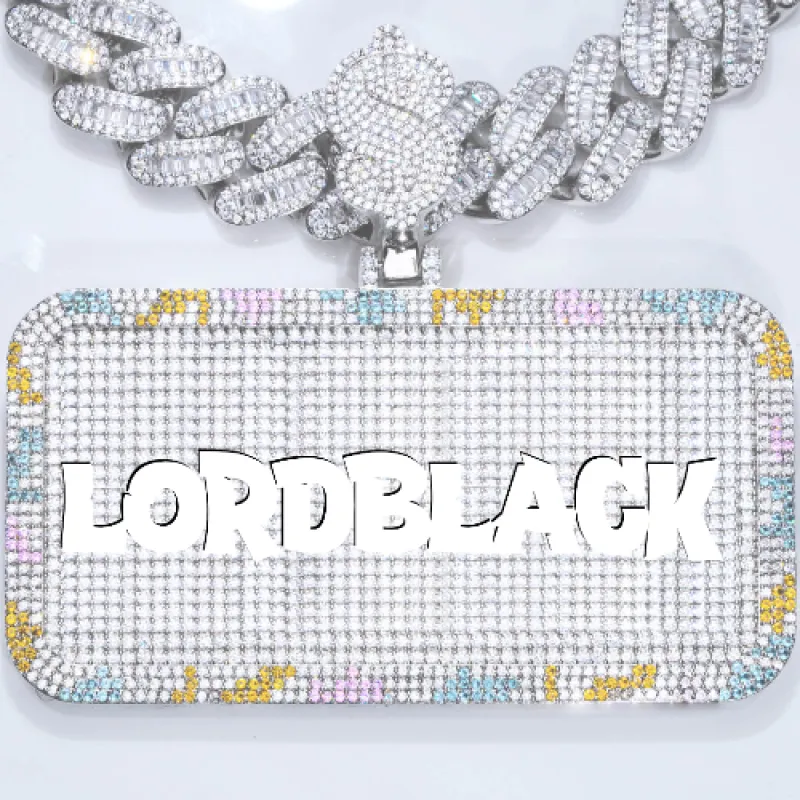 CUSTOM LETTER NECKLACE 3D COLORFUL SQUARE sold by The GUU Shop