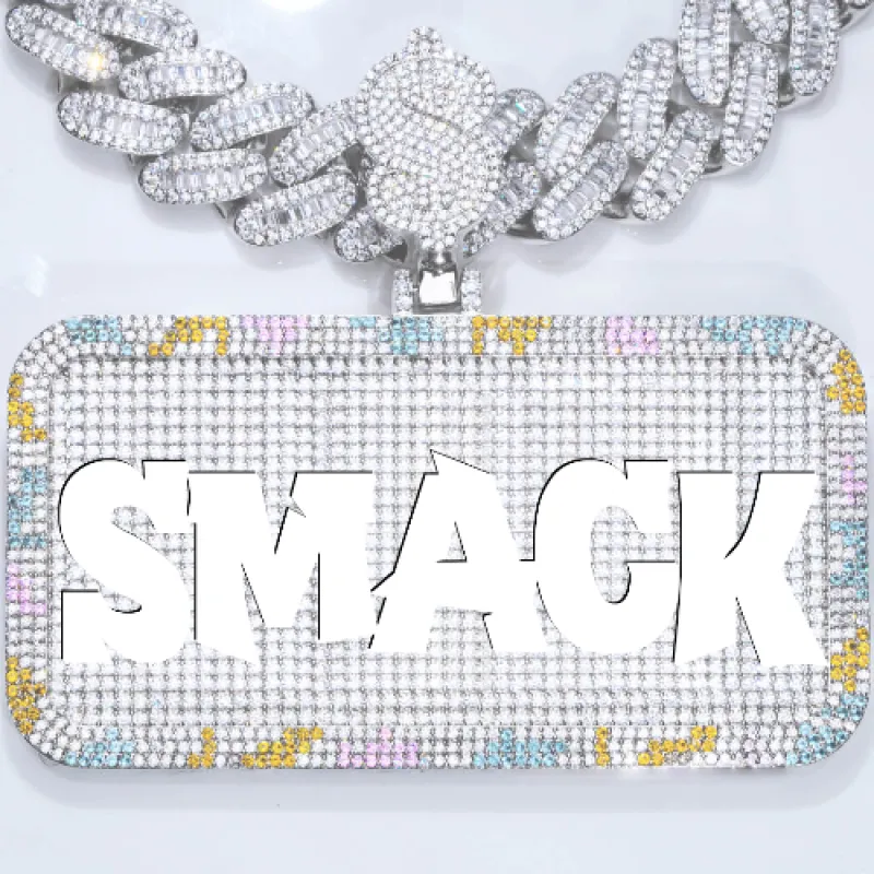 CUSTOM LETTER NECKLACE 3D COLORFUL SQUARE sold by The GUU Shop