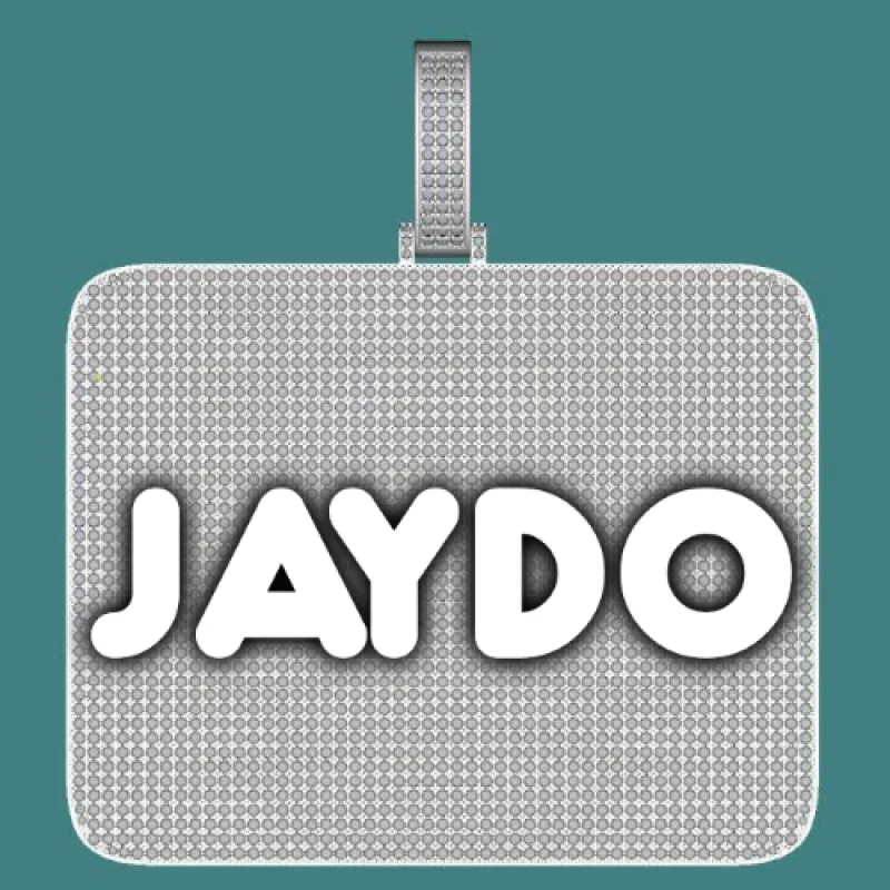 CUSTOM LETTER NECKLACE 3D BIG SQUARE sold by The GUU Shop