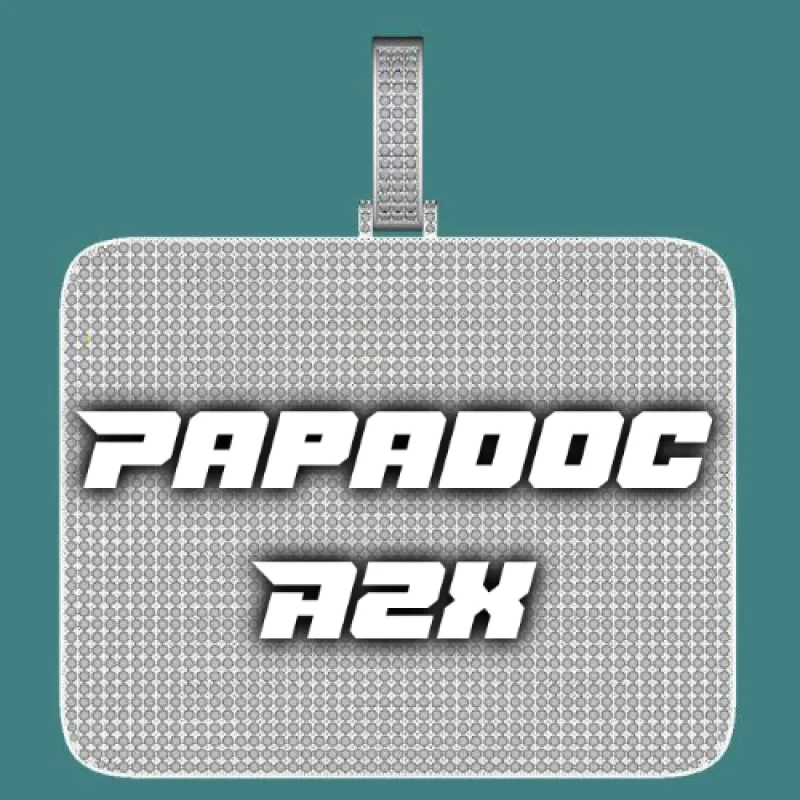 CUSTOM LETTER NECKLACE 3D BIG SQUARE sold by The GUU Shop