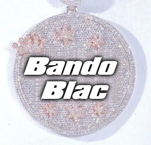 CUSTOM LETTER NECKLACE 3D BIG CROWN DISC sold by The GUU Shop