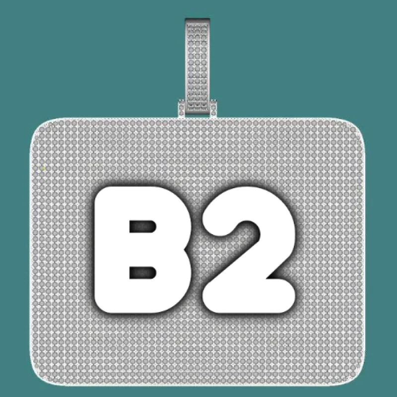 CUSTOM LETTER NECKLACE 3D BIG SQUARE sold by The GUU Shop