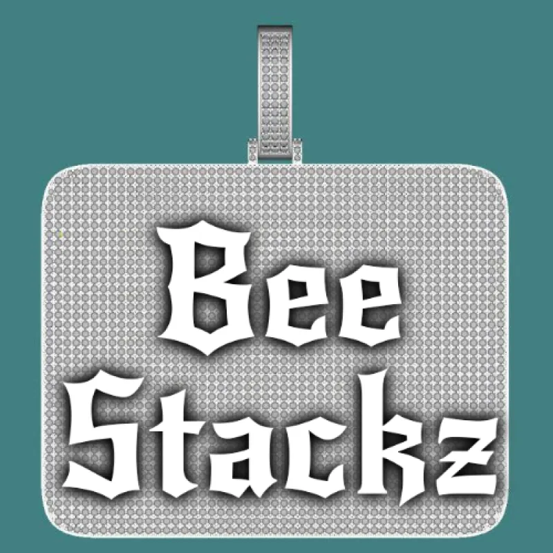 CUSTOM LETTER NECKLACE 3D BIG SQUARE sold by The GUU Shop