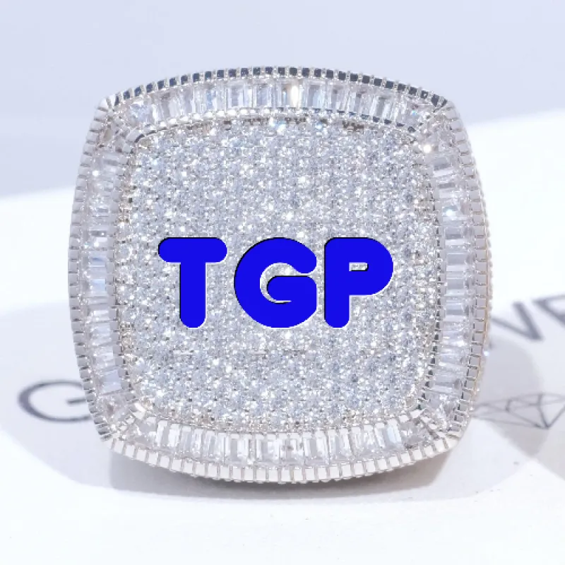 CUSTOM LETTER 3D ICED RING sold by The GUU Shop