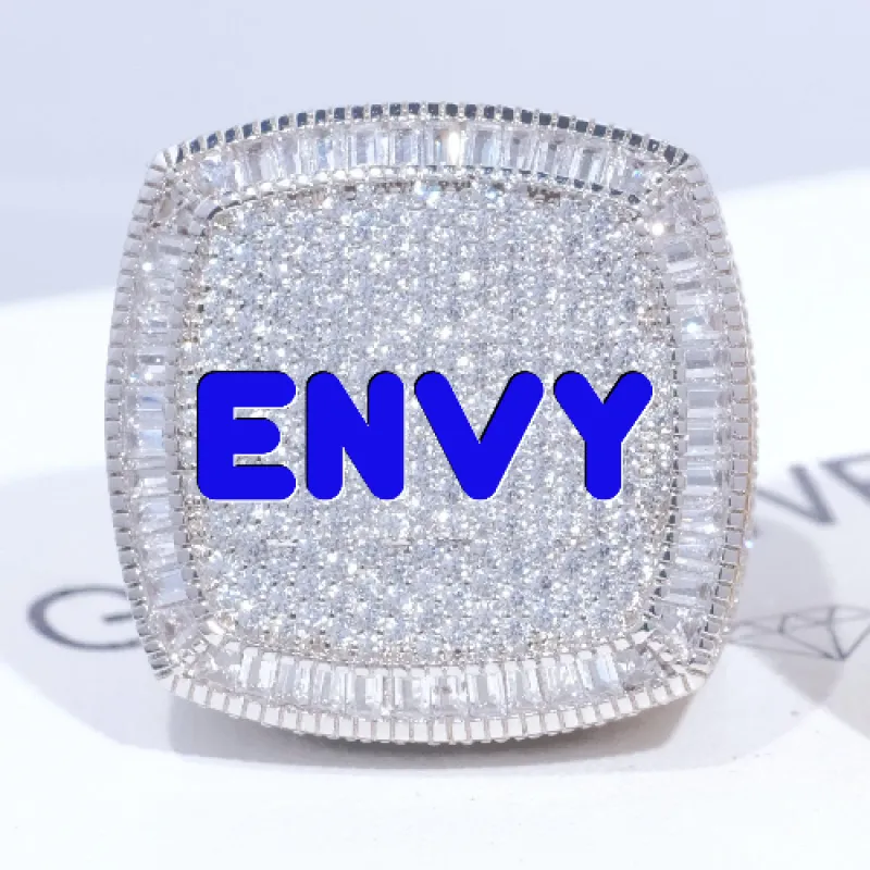 CUSTOM LETTER 3D ICED RING sold by The GUU Shop