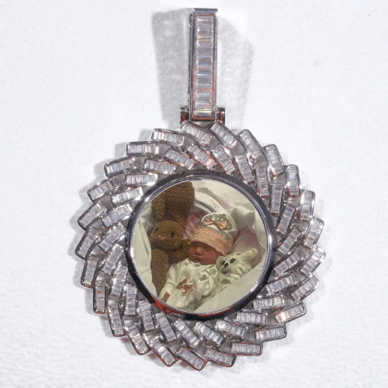 Large 3D Baguette Custom Picture Pendant sold by The GUU Shop