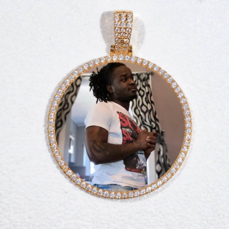 MEDIUM 3D CIRCLE CUSTOM PICTURE PENDANT sold by The GUU Shop