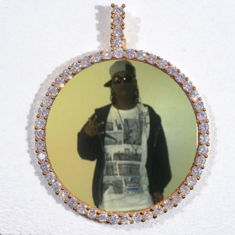 LARGE 3D CIRCLE CUSTOM PICTURE PENDANT sold by The GUU Shop