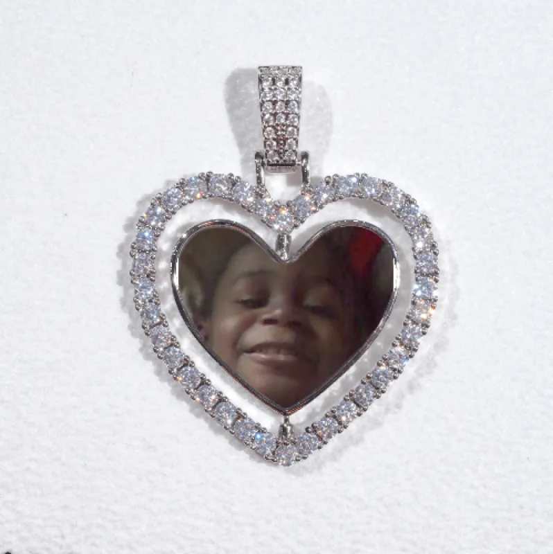 3D Spinning 2-Faced Heart Custom Picture Pendant sold by The GUU Shop