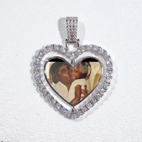 3D Spinning 2-Faced Heart Custom Picture Pendant sold by The GUU Shop