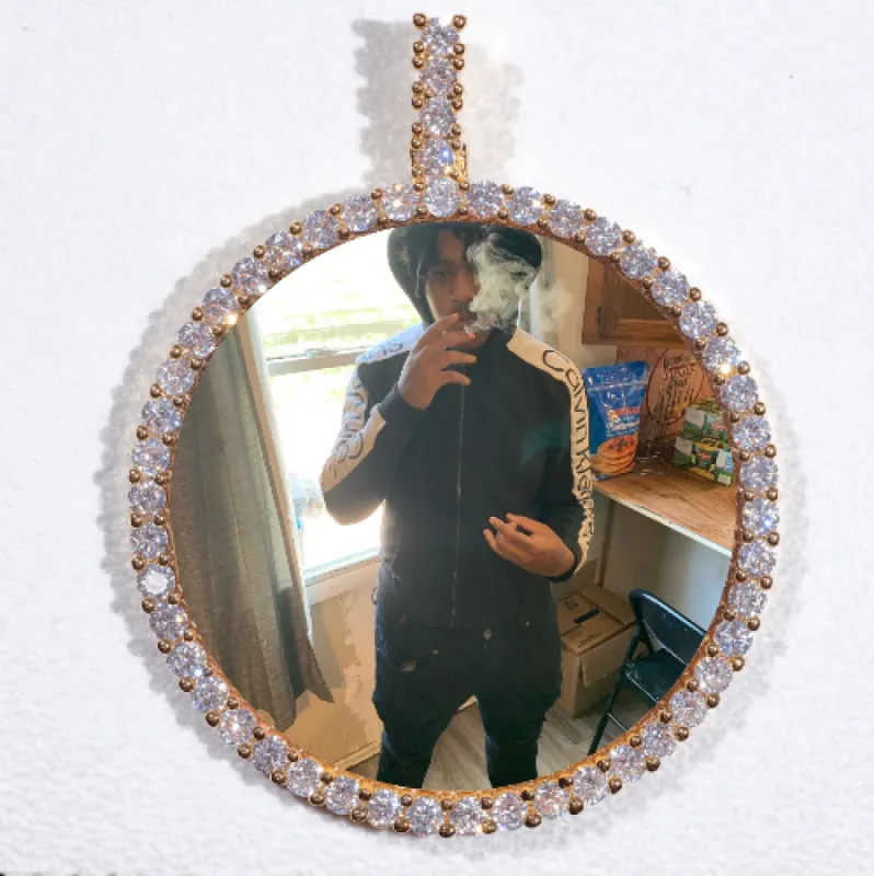 LARGE 3D CIRCLE CUSTOM PICTURE PENDANT sold by The GUU Shop