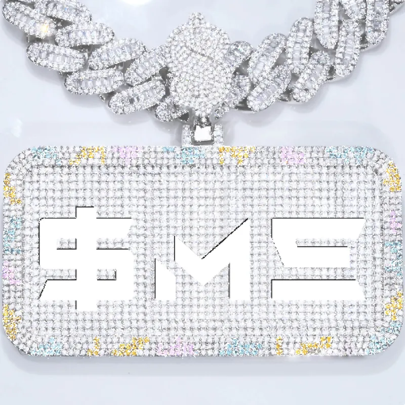 CUSTOM LETTER NECKLACE 3D COLORFUL SQUARE sold by The GUU Shop