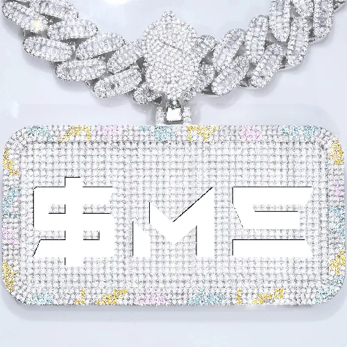 CUSTOM LETTER NECKLACE 3D COLORFUL SQUARE sold by The GUU Shop