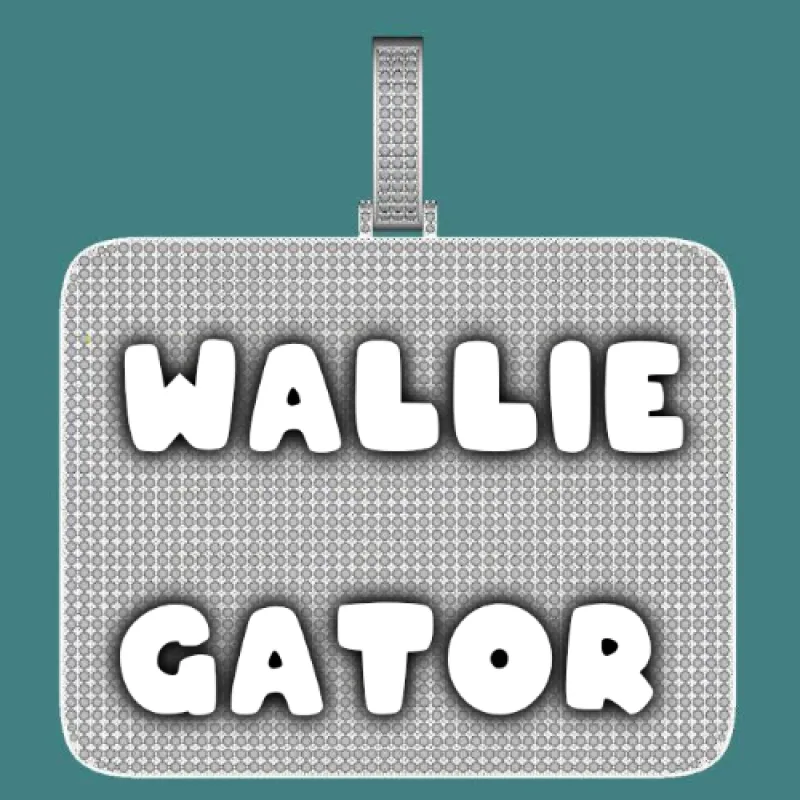 CUSTOM LETTER NECKLACE 3D BIG SQUARE sold by The GUU Shop