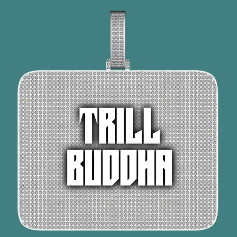 CUSTOM LETTER NECKLACE 3D BIG SQUARE sold by The GUU Shop