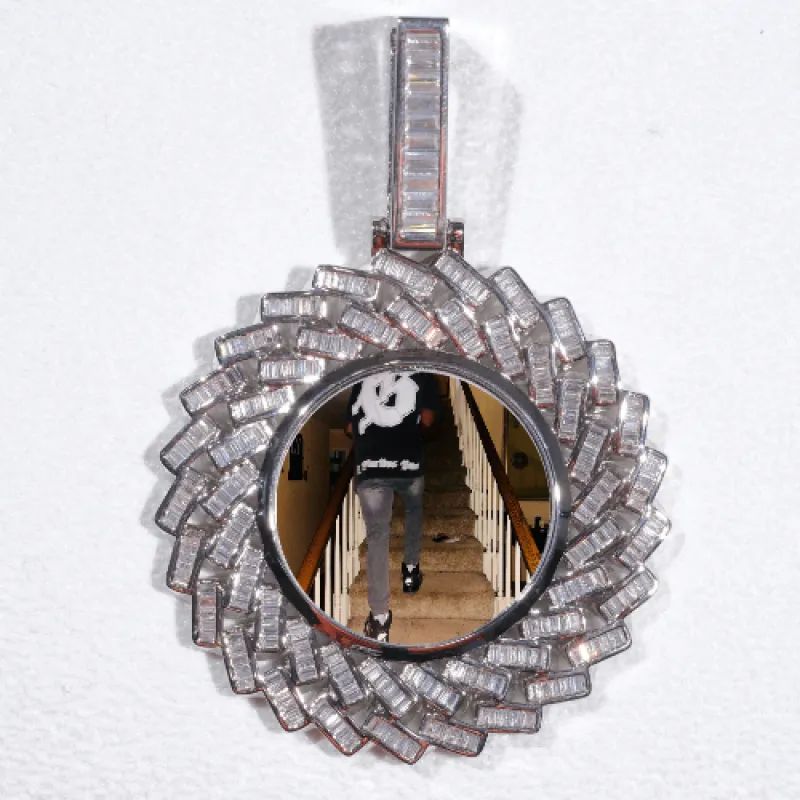 Large 3D Baguette Custom Picture Pendant sold by The GUU Shop