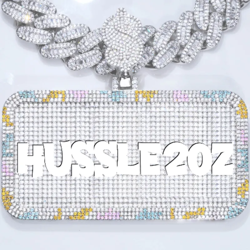 CUSTOM LETTER NECKLACE 3D COLORFUL SQUARE sold by The GUU Shop