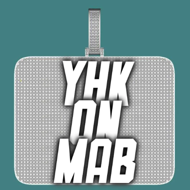 CUSTOM LETTER NECKLACE 3D BIG SQUARE sold by The GUU Shop