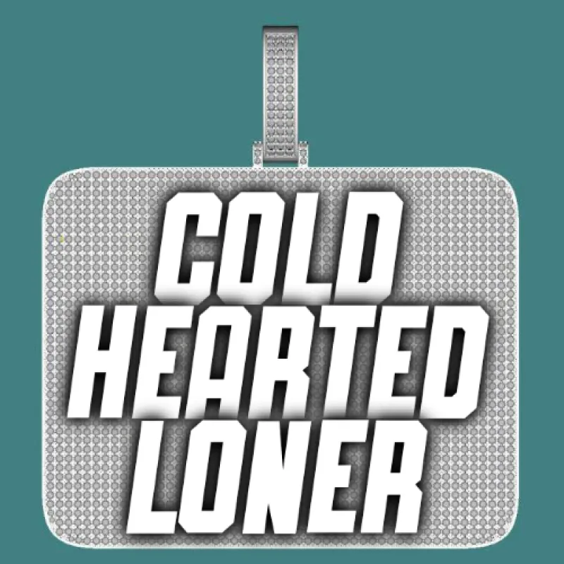 CUSTOM LETTER NECKLACE 3D BIG SQUARE sold by The GUU Shop