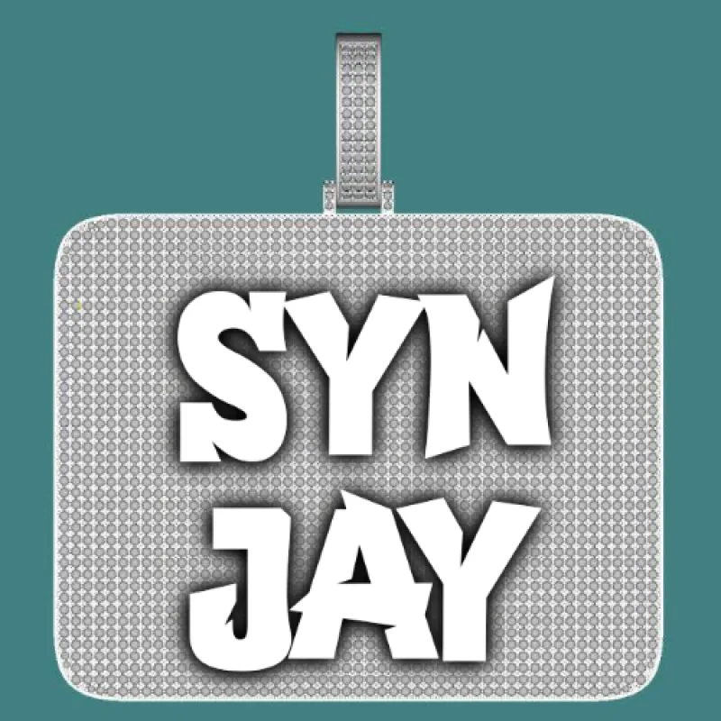 CUSTOM LETTER NECKLACE 3D BIG SQUARE sold by The GUU Shop