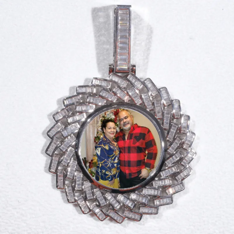 Large 3D Baguette Custom Picture Pendant sold by The GUU Shop