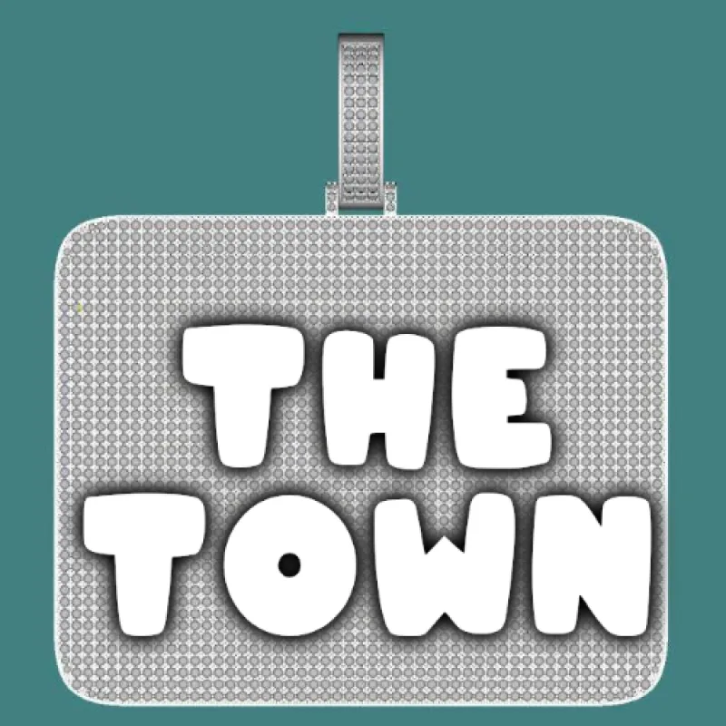 CUSTOM LETTER NECKLACE 3D BIG SQUARE sold by The GUU Shop