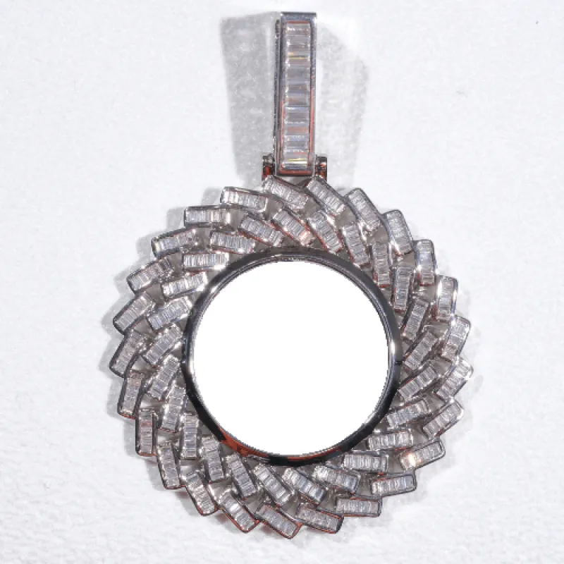 Large 3D Baguette Custom Picture Pendant sold by The GUU Shop