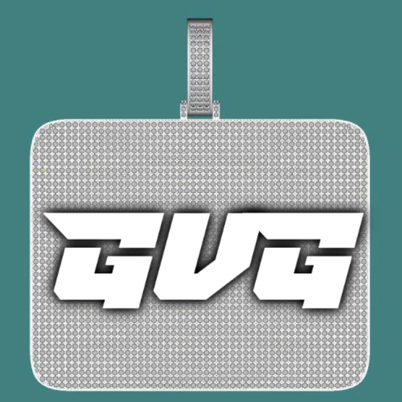 CUSTOM LETTER NECKLACE 3D BIG SQUARE sold by The GUU Shop