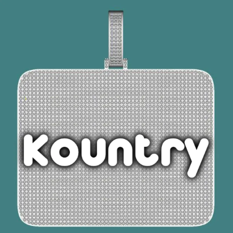 CUSTOM LETTER NECKLACE 3D BIG SQUARE sold by The GUU Shop