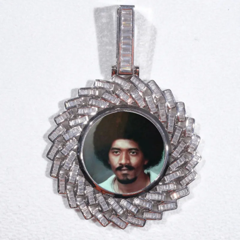 Large 3D Baguette Custom Picture Pendant sold by The GUU Shop