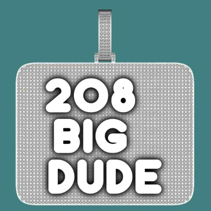 CUSTOM LETTER NECKLACE 3D BIG SQUARE sold by The GUU Shop