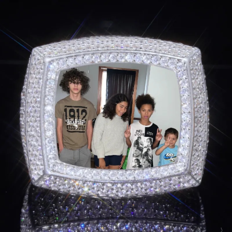 3D CUSTOM PICTURE ICED RING sold by The GUU Shop