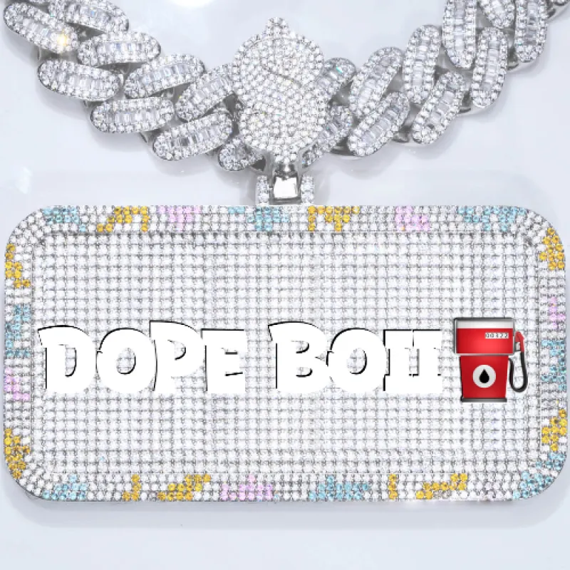 CUSTOM LETTER NECKLACE 3D COLORFUL SQUARE sold by The GUU Shop