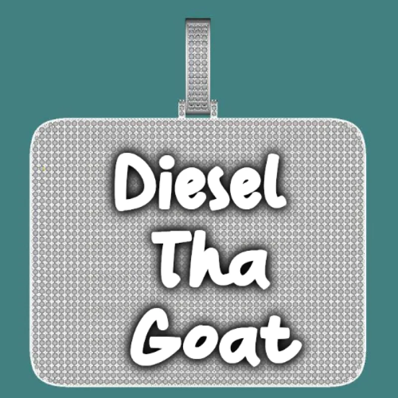 CUSTOM LETTER NECKLACE 3D BIG SQUARE sold by The GUU Shop