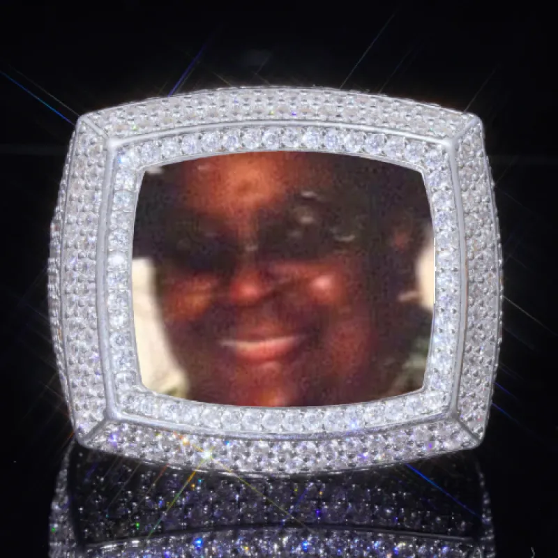 3D CUSTOM PICTURE ICED RING sold by The GUU Shop