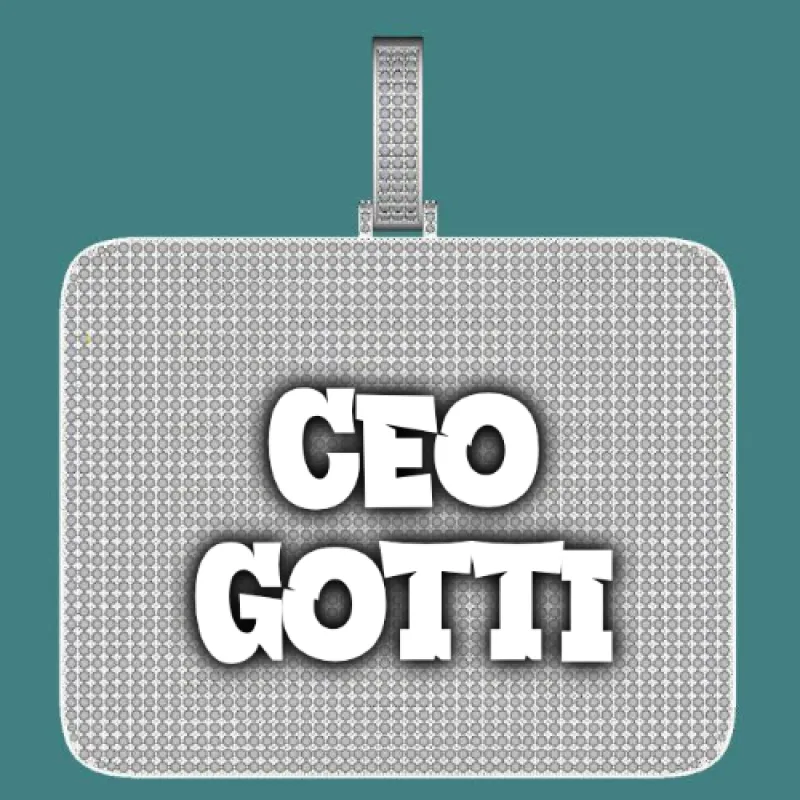 CUSTOM LETTER NECKLACE 3D BIG SQUARE sold by The GUU Shop