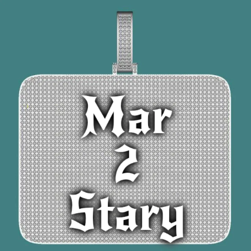 CUSTOM LETTER NECKLACE 3D BIG SQUARE sold by The GUU Shop