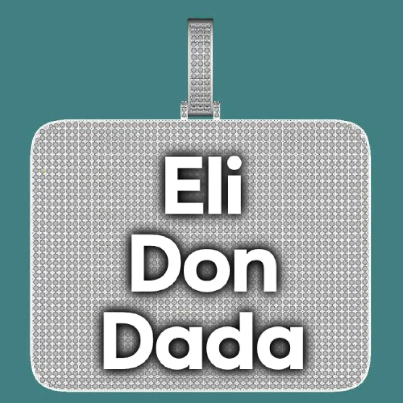 CUSTOM LETTER NECKLACE 3D BIG SQUARE sold by The GUU Shop