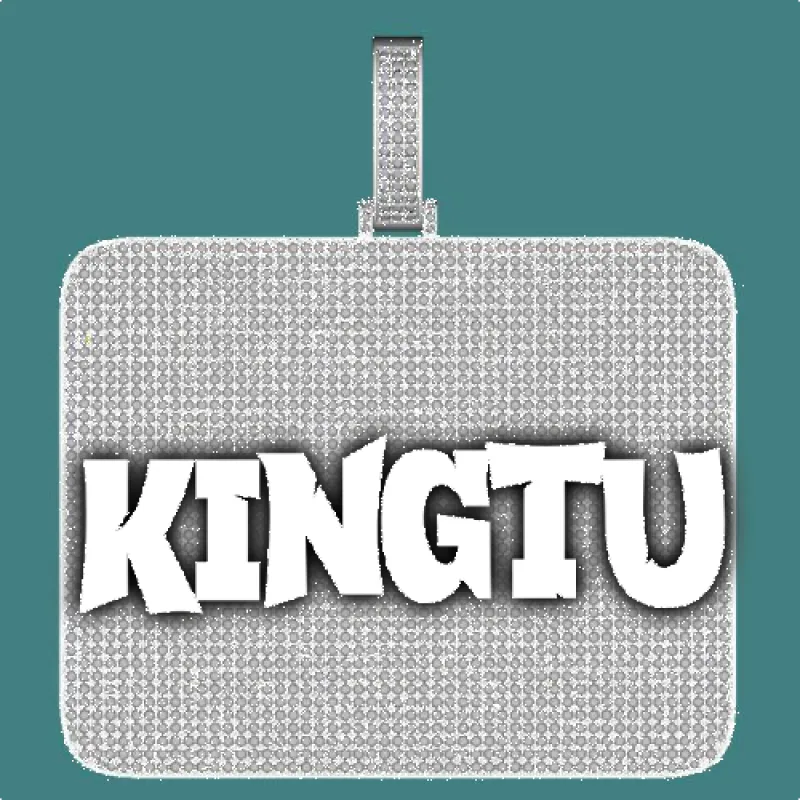 CUSTOM LETTER NECKLACE 3D BIG SQUARE sold by The GUU Shop