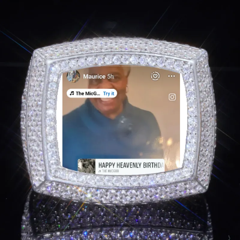 3D CUSTOM PICTURE ICED RING sold by The GUU Shop