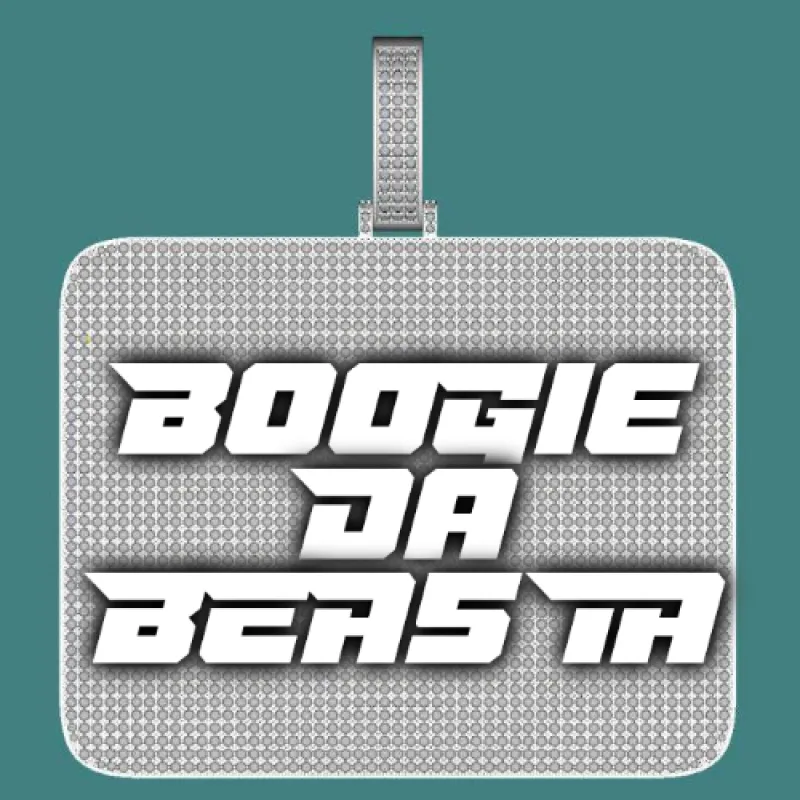 CUSTOM LETTER NECKLACE 3D BIG SQUARE sold by The GUU Shop