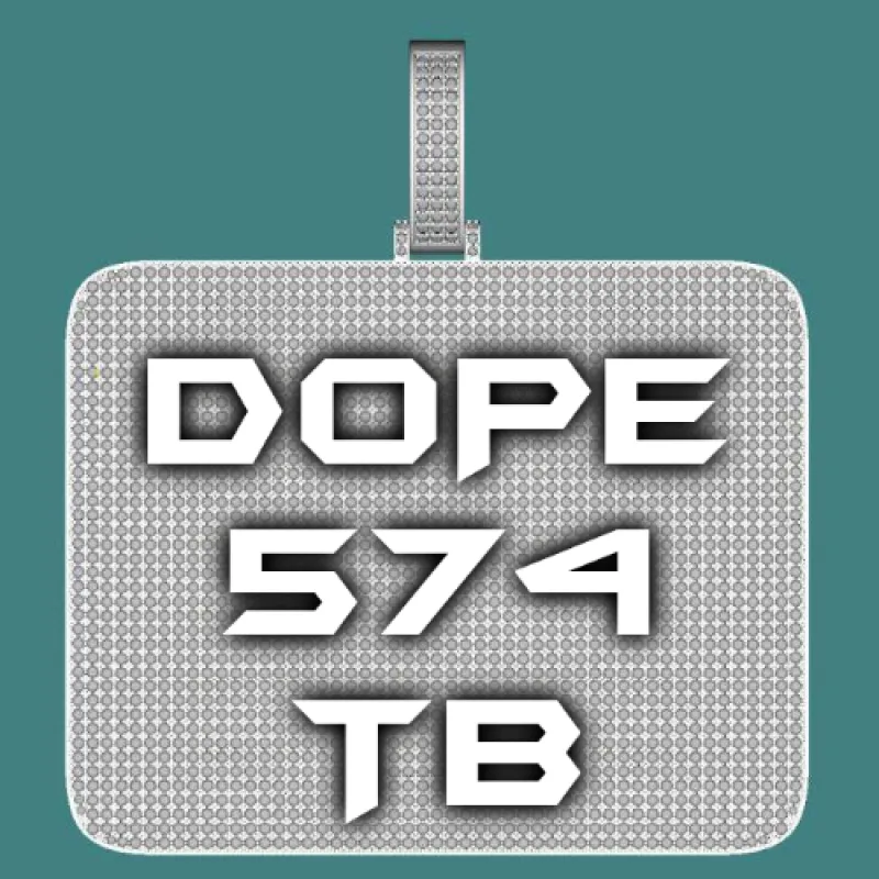 CUSTOM LETTER NECKLACE 3D BIG SQUARE sold by The GUU Shop